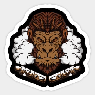 Smoking gorilla - the e cig lover Sticker